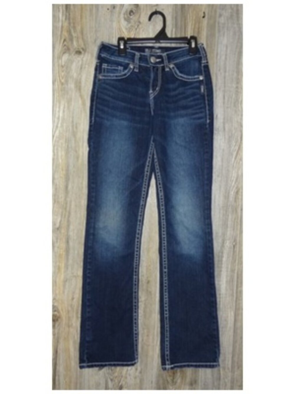 Silver Jeans Womens Sz 26x31 Suki High Slim Boot Jean Darkwash Msre 24.5x29